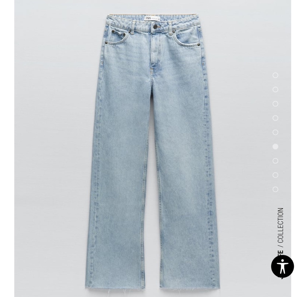 Zara high rise wide leg 90s style jeans size 2